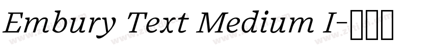 Embury Text Medium I字体转换